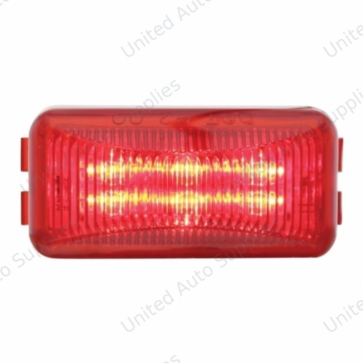 6 LED Rectangular Light (Clearance/Marker) - Red LED/Red Lens