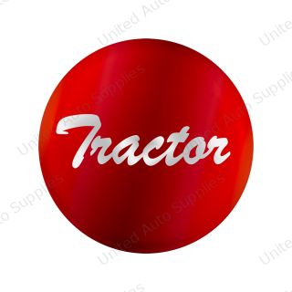 "Tractor" Glossy Air Valve Knob Candy Color Sticker -Candy Red