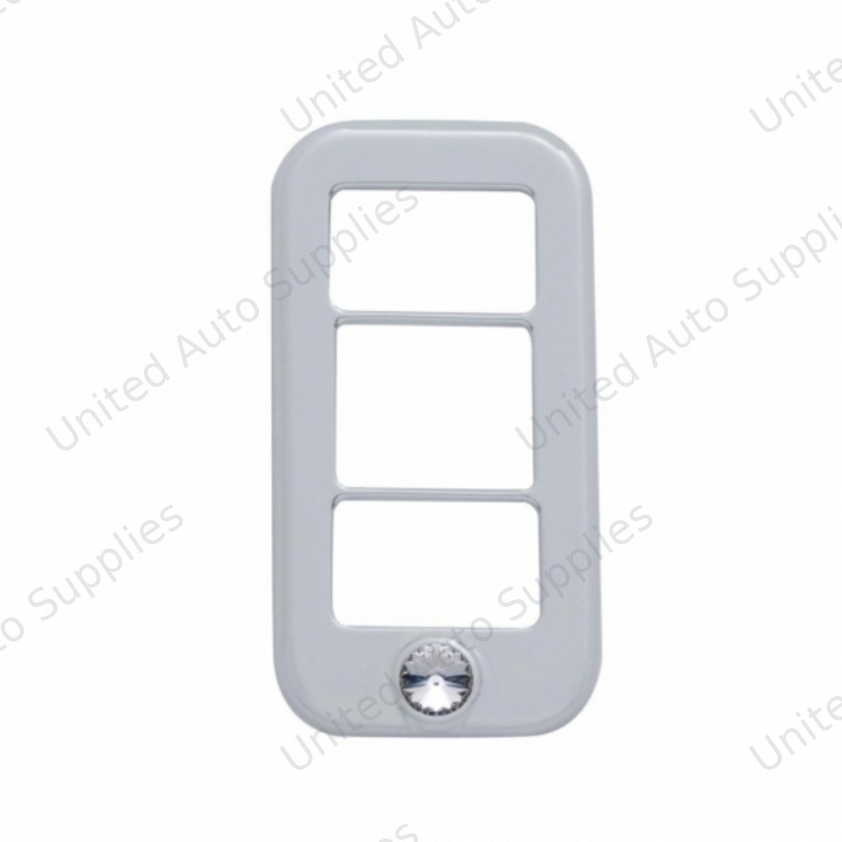 Rocker Switch Cover With 3 Openings & Clear Crystal For Freightliner (3-Pack)