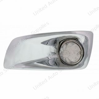 Fog Light Cover With 17 LED Watermelon Light For 2007-2017 KW T660 (Driver) - Amber LED/ Clear Lens