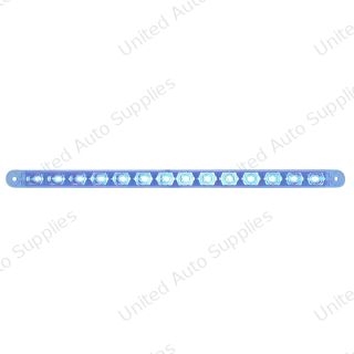 14 LED 12" Auxiliary Strip Light - Blue LED/Clear Lens (Bulk)