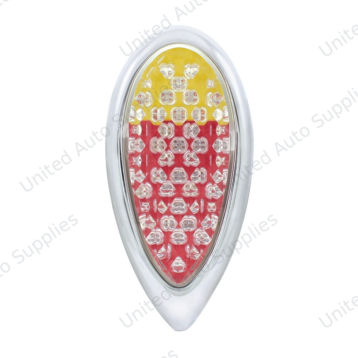 51 LED Tail Light With Chrome Flush Mount Bezel For 1938-39 Ford Car-Clear Lens