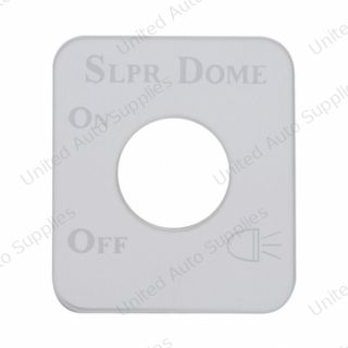 Stainless Steel Switch Name Plate For Kenworth - Sleeper Dome