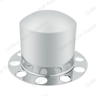 Chrome Dome Rear Axle Cover 2PC Kit For 1-1/2" Nut Cover - Aluminum Wheel