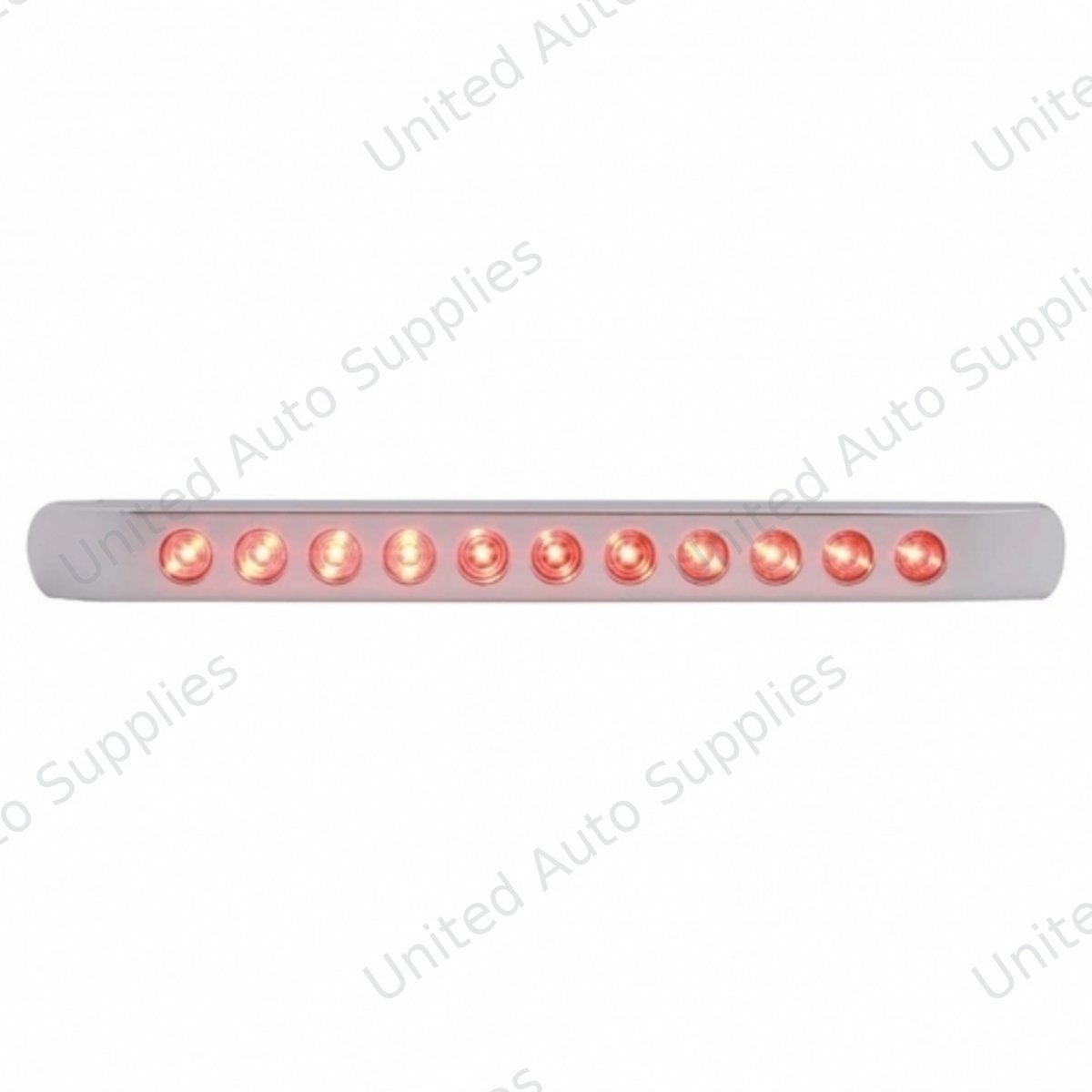 11 LED 17" Light Bar With Bezel (Stop, Turn & Tail) - Red LED/Red Lens