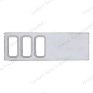 Chrome Plastic Dash Switch Panel Cover For International - 3 Openings