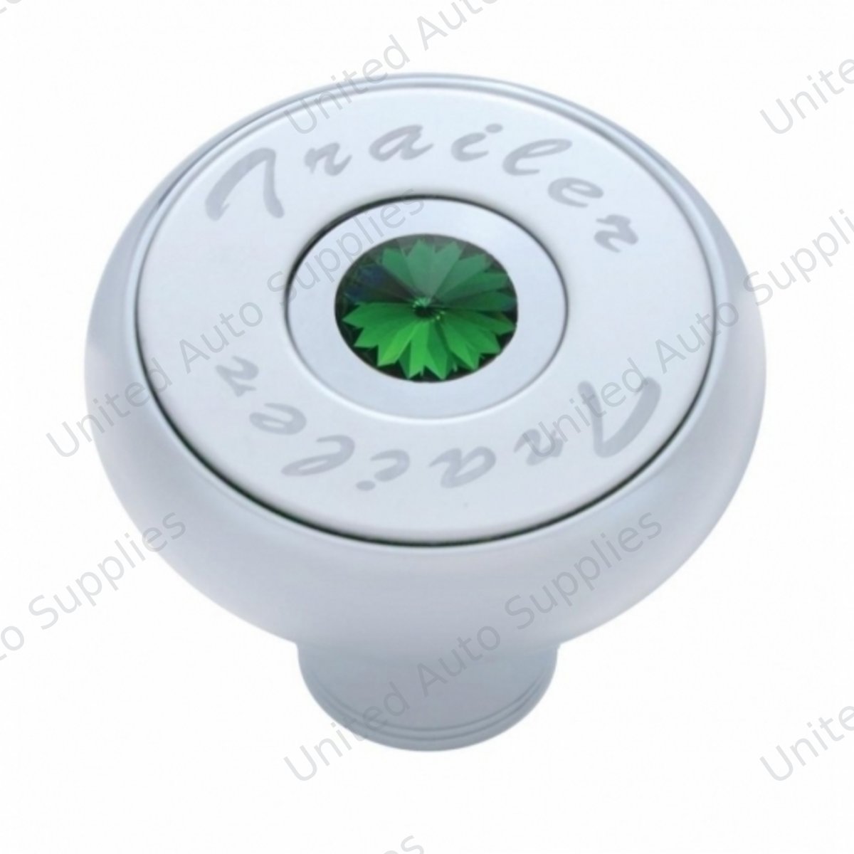 "Trailer" Deluxe Air Valve Knob - Green Crystal