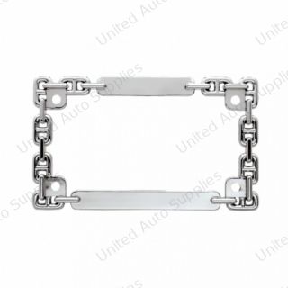 Chrome Chain Motorcycle License Plate Frame
