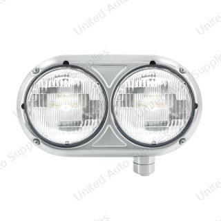 Headlight Assembly With Halogen Bulbs & 304 SS Housing For Peterbilt 359 - Passenger
