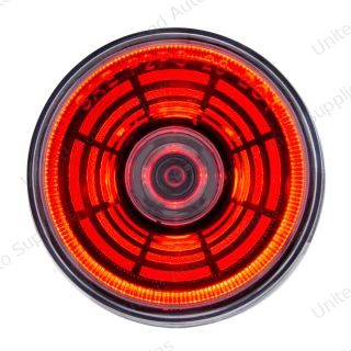Abyss 4 LED 2.5" Round Clearance/Marker Light - Red LED/Clear Lens