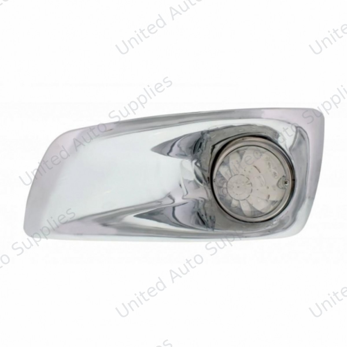 Fog Light Cover With 17 Amber LED Dual Func. Watermelon Light For 2007-17 KW T660- Driver -Clear Lens