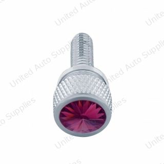 3/4" Short M6-1.0 Dash Screw For Kenworth - Purple Crystal (12-Pack)