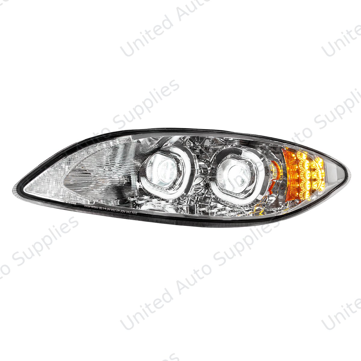 Chrome LED Headlight For 2006-2017 International Prostar - Driver