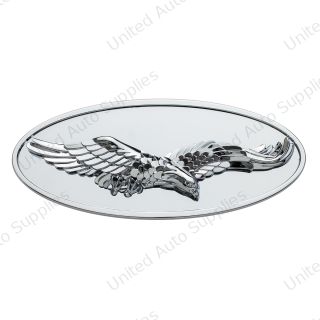Chrome Die Cast Oval Emblem - 3D Eagle