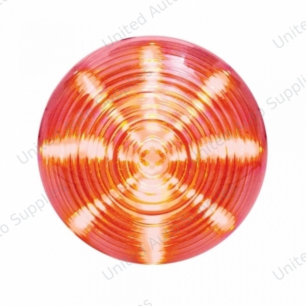 13 LED 2.5" Round Beehive Light (Clearance/Marker) - Red LED/Clear Lens