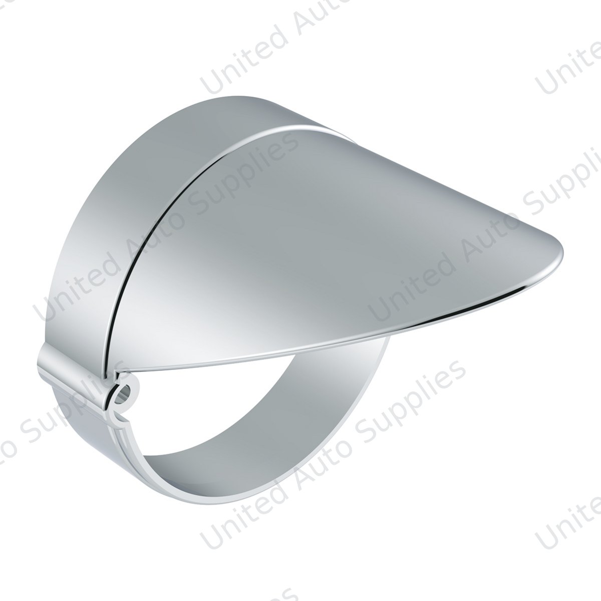 Chrome LED Light Flush Mount Base With Visor For Grakon 1000 Style Lights (Bulk)