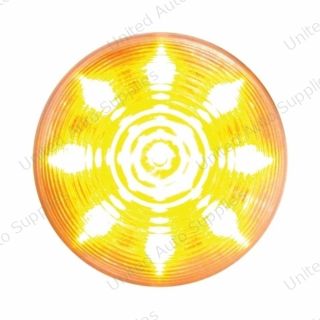 9 LED 2" Round Beehive Light (Clearance/Marker) - Amber LED/Clear Lens