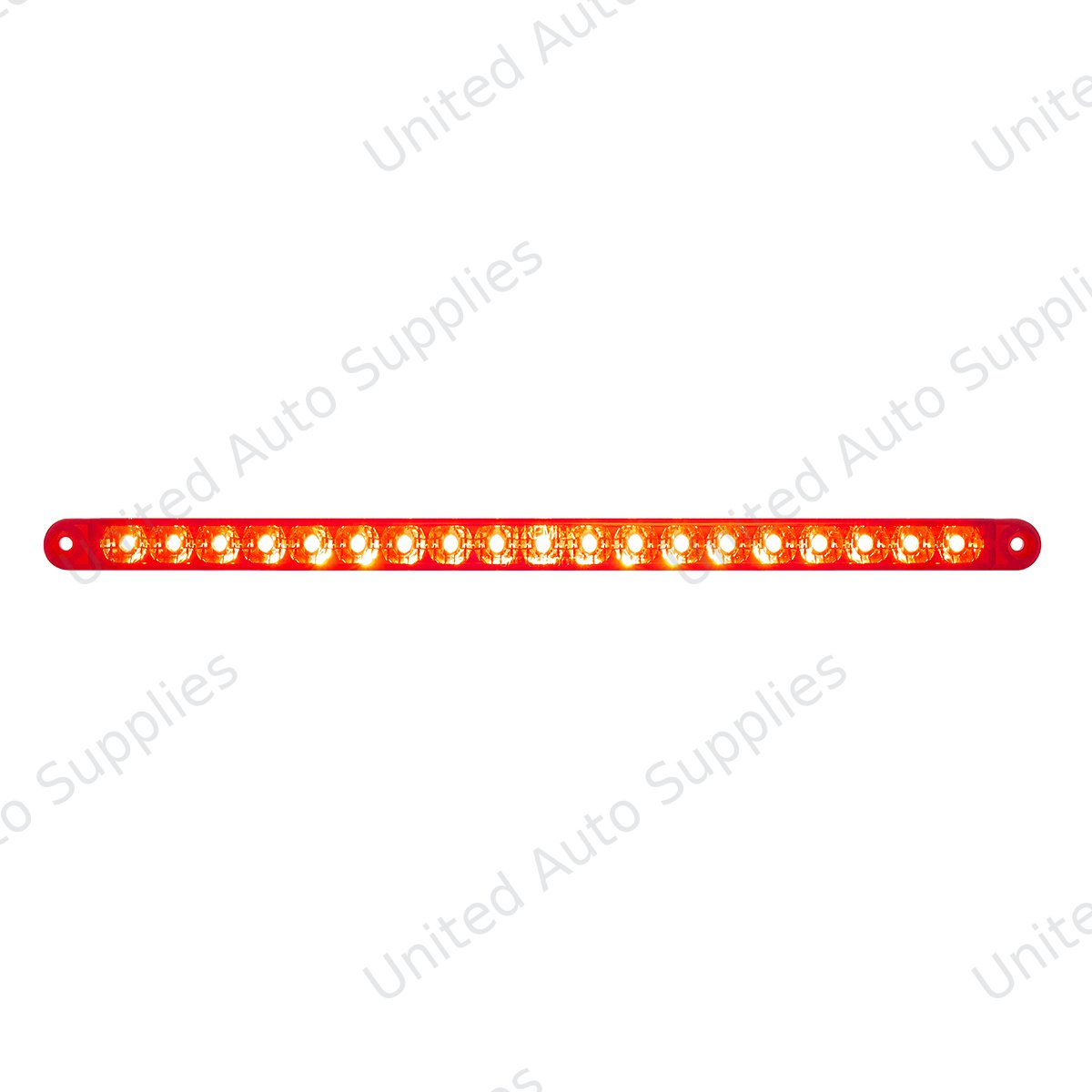 19 LED 12" Reflector Light Bar (Stop, Turn & Tail) - Red LED/Red Lens (Bulk)