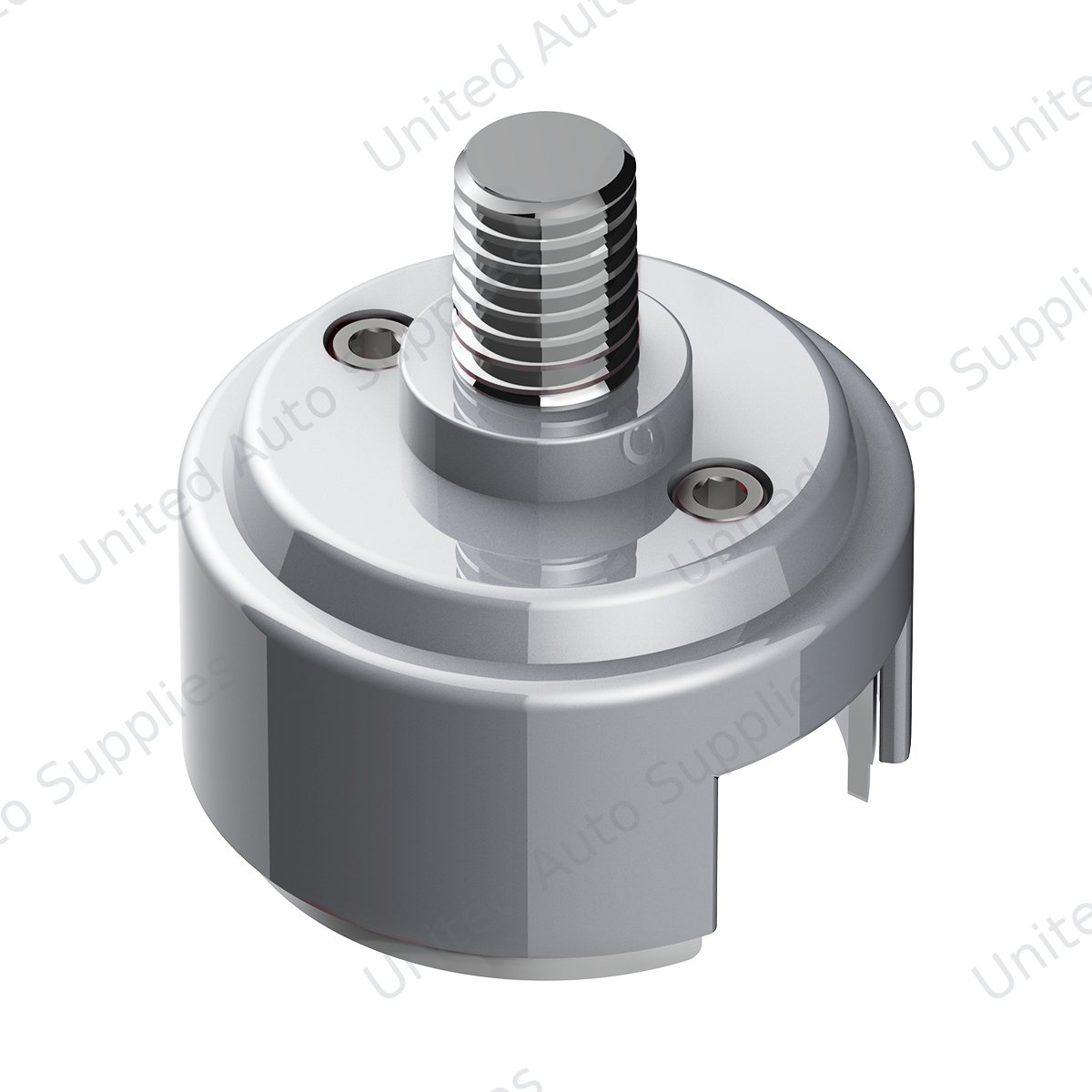 1/2"-13 Thread-On Shift Knob Mounting Adapter For Eaton Fuller Style 13/15/18 Shifter - Liquid Silver (Bulk)