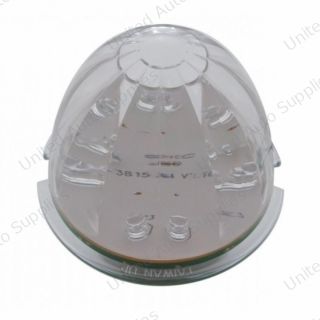 17 LED Dual Function Watermelon Cab Light - Red LED/Clear Lens (Bulk)