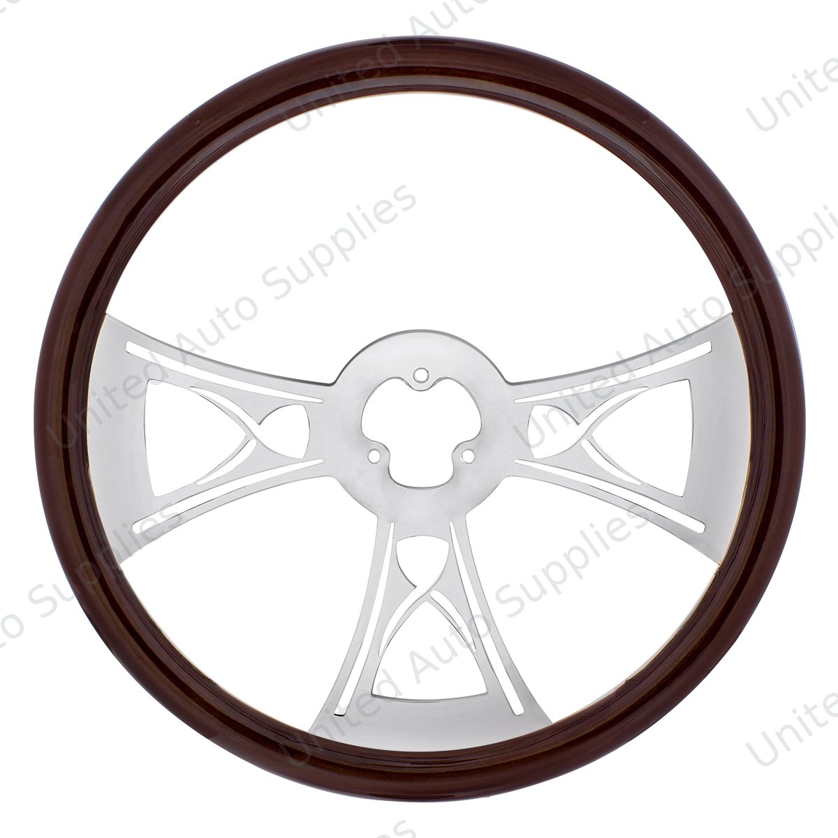 18" Wood Steering Wheel - Hourglass