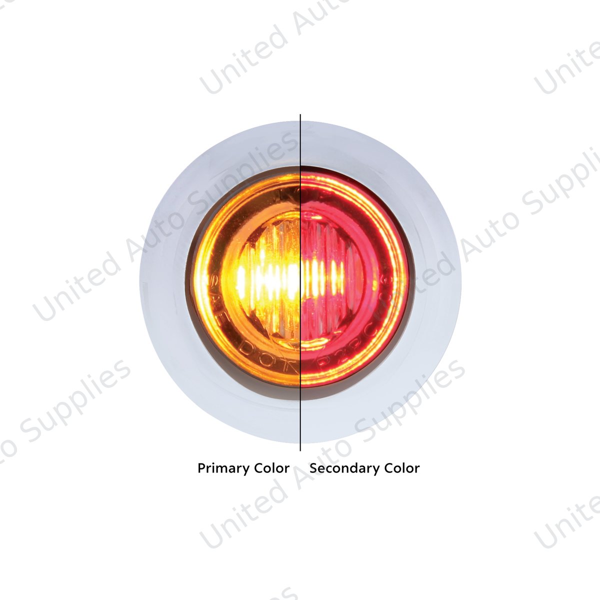 3 LED 3/4" Mini Double Fury Light (Clearance/Marker) - Amber LED/Red LED