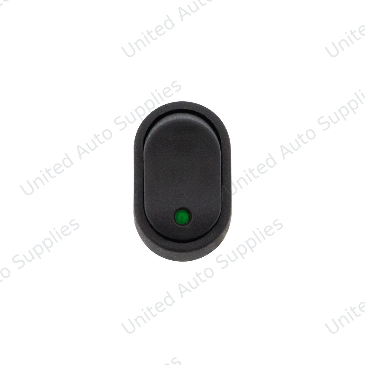 Green LED Oval Rocker 16 Amp 12V On/Off 1/2" Dia. 1 Pc.