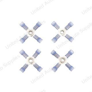 16-14 AWG 4-Way (X) Nylon Connector (4-Pack)