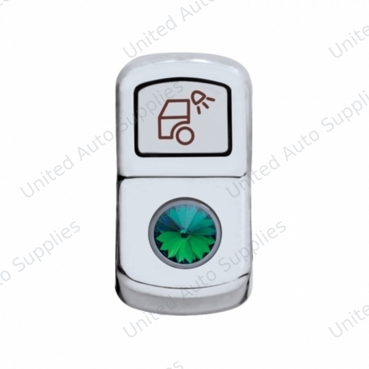 "Load Light" Rocker Switch Cover With Green Crystal