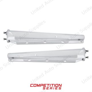30" Chrome Heavy Duty Mud Flap Hangers - 2.5" Bolt Pattern - Competition Series (Pair)
