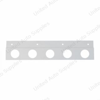 Stainless Top Mud Flap Plate - Five 2" Light Cutout