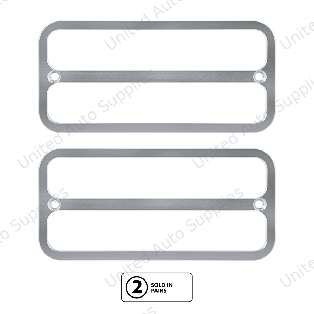 Billet Deluxe Side Marker Bezel For 1968-1972 Chevrolet & GMC Trucks-Clear Anodized(Pair)