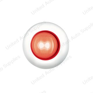 GloLight 2 LED 3/4" Mini Light (Clearance/Marker) With Stainless Steel Trim-Red LED/Clear Lens