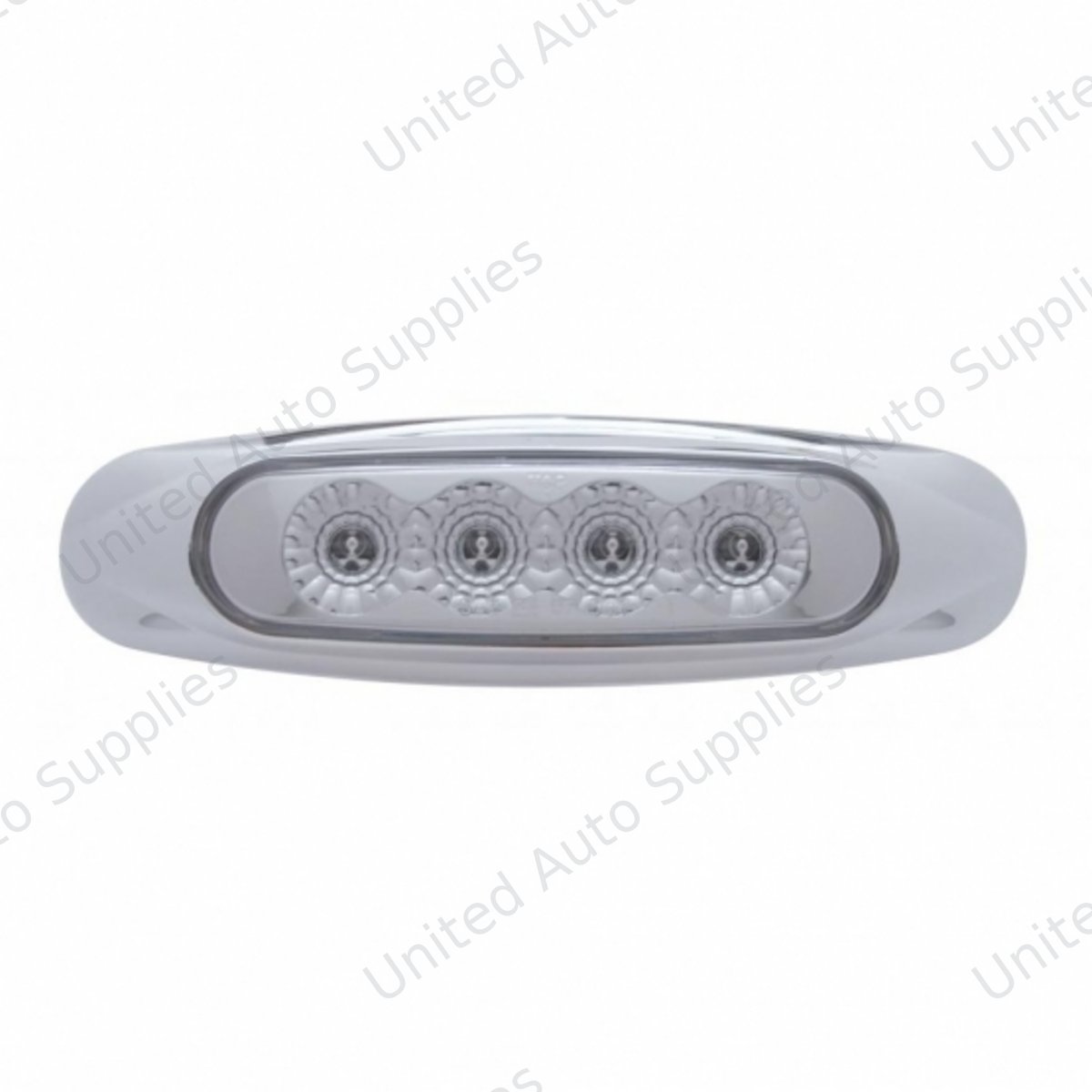 4 LED Reflector Light (Clearance/Marker) - Amber LED/Clear Lens (Bulk)
