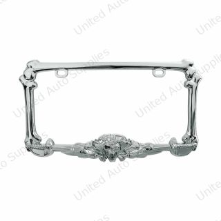 Pirate License Plate Frame - Chrome