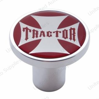 "Tractor" Air Valve Knob - Red Maltese Cross Sticker