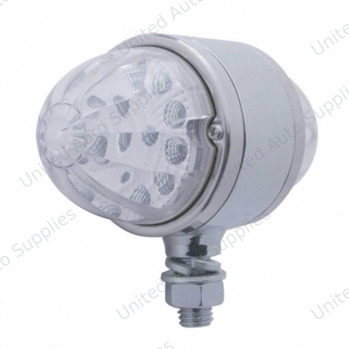 34 LED Reflector Double Face Light - Amber & Red LED/Clear Lens