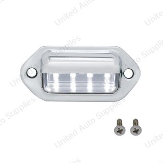 4 White LED Chrome License Plate Light/Utility Light