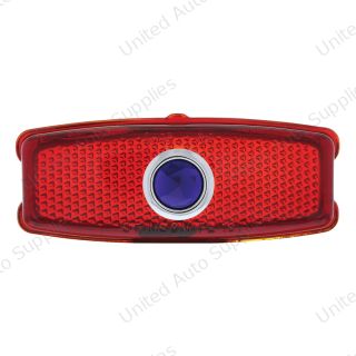 Glass Tail Light Lens With Blue Dot For 1941-48 Chevy Passenger Car