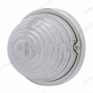 17 LED Beehive Flush Mount Kit With Low Profile Bezel - Amber LED/Clear Lens