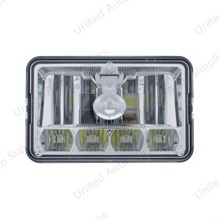 ULTRALIT - 5 LED 4" X 6" Crystal Headlight - High & Low Beam