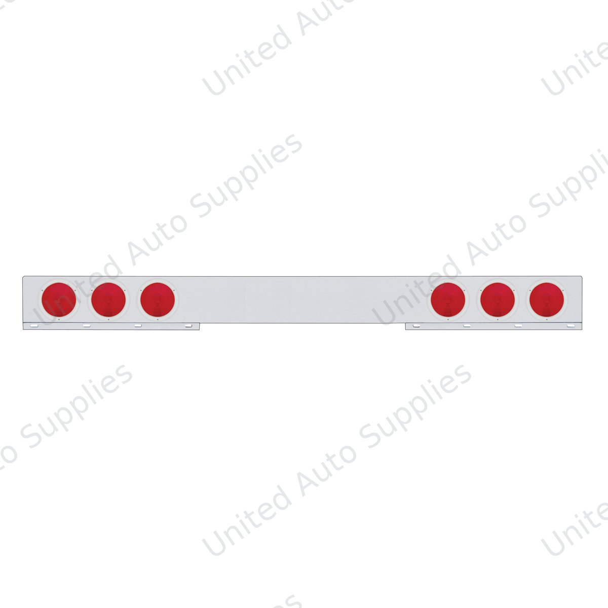 Stainless Steel Light Bar With Six 4" Lights & Stainless Steel Bezel