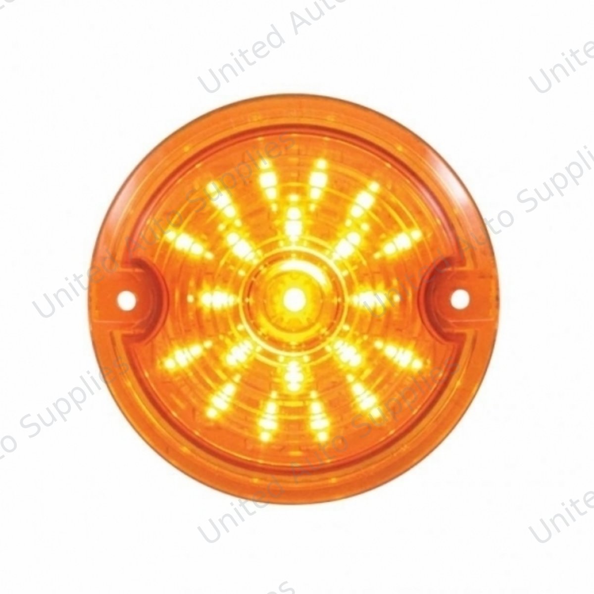 21 LED 3-1/4" Signal Light For Harley Motorcycle With 1156 Plug - Amber LED/Amber Lens