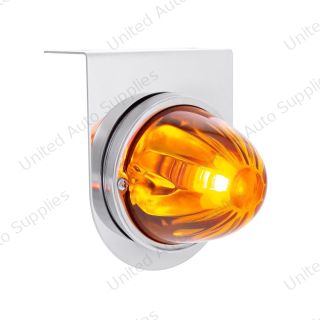 UltraBurst Glass Watermelon Light With Stainless Steel Light Bracket Kit-Amber LED/Amber Lens