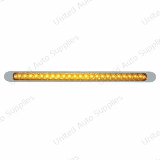 23 LED 17-1/4" Reflector Turn Signal Light Bar With Bezel - Amber LED/Amber Lens