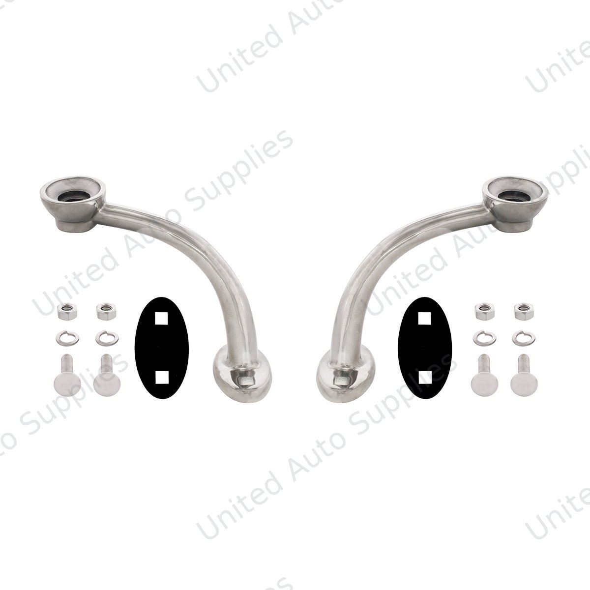 Polished Stainless Steel Hotrod Headlight Stands (Pair)