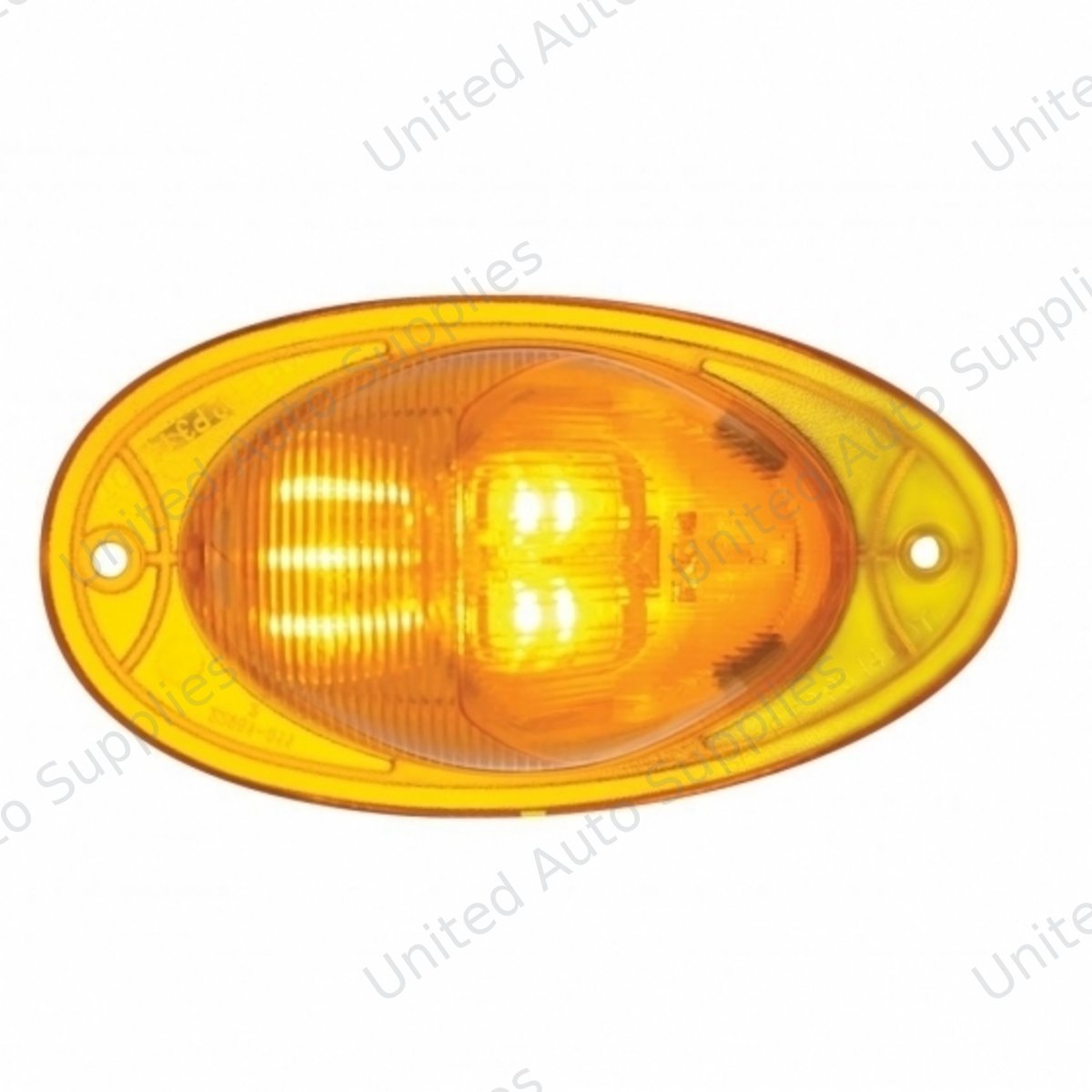 7 LED Turn Signal Light For 2008-2017 Freightliner Cascadia - Dome Lens, Amber LED/Amber Lens