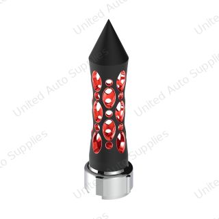 Thread-On Daytona Spike Gearshift Knob With LED 9/10 Speed Adapter - Black/Red LED