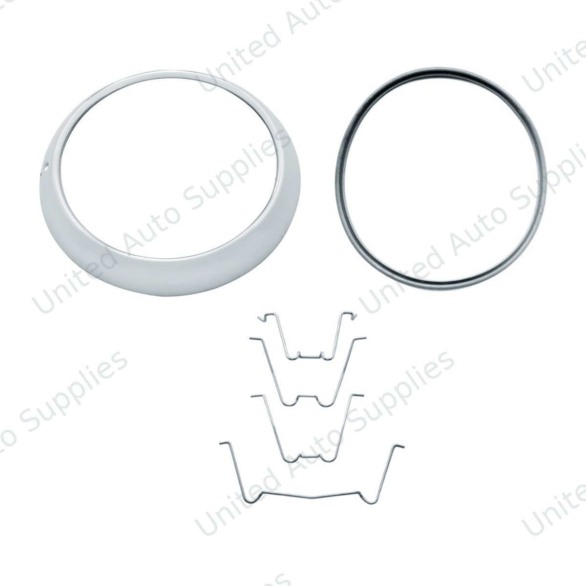 Headlight Rim Kit With Gaskets And Clips For 1947-54 Chevy Truck