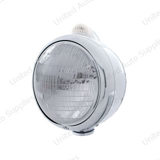 Chrome Guide 682-C Headlight 6014 & Dual Mode LED Signal - Clear Lens